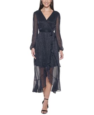 kensie Ruffled Faux-Wrap Dress \u0026 Reviews - Dresses - Women - Macy's
